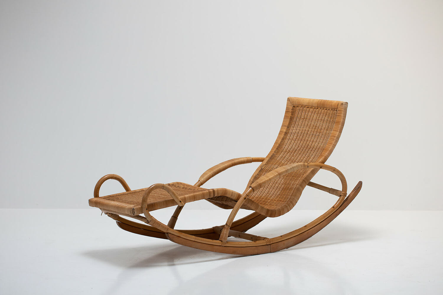 German rattan lounger